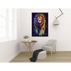 Quadro Decorativo Grande Animais Rainbow Lion - 100x70cm