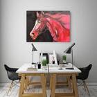 Quadro Decorativo Grande Animal Cavalo Vermelho - 120x60cm
