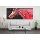 Quadro Decorativo Grande Animal Cavalo Vermelho - 200x100cm