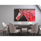 Quadro Decorativo Grande Animal Cavalo Vermelho - 200x100cm