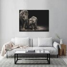Quadro Decorativo Grande Animal Família Elefante - 150x80cm