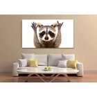 Quadro Decorativo Grande Animal Guaxinim - 150x80cm