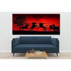 Quadro Decorativo Grande Animal Horses Sunset - 180x120cm