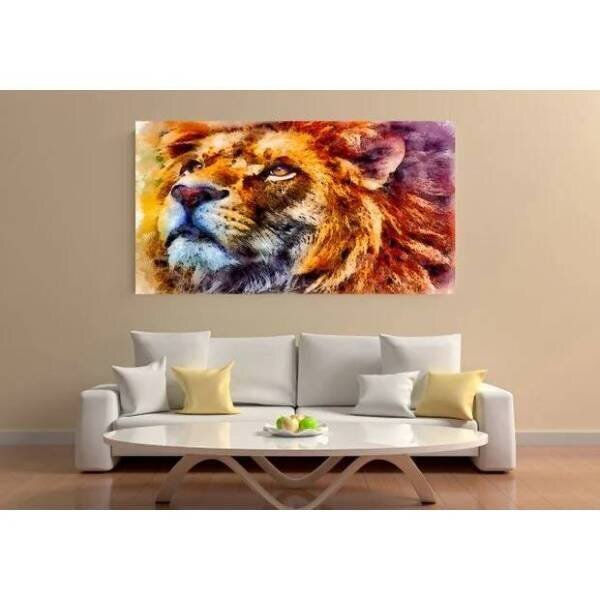 Quadro Decorativo Grande Animal King - 200x120cm