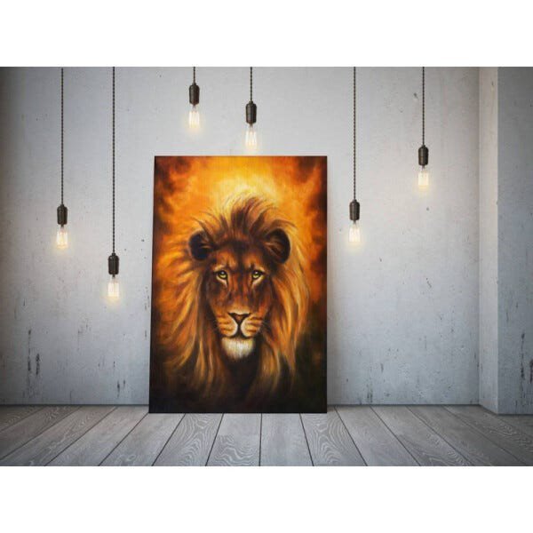 Quadro Decorativo Grande Animal Leão - 150x100cm