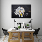 Quadro Decorativo Grande Animal Rinoceronte Múmia - 120x80cm