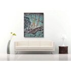Quadro Decorativo Grande Arte Urbana Abstrato Navy - 150x100cm