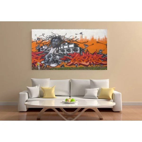 Quadro Decorativo Grande Arte Urbana Musical Play Music - 180