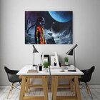 Quadro Decorativo Grande Astronauta - 200x100cm