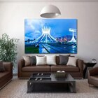 Quadro Decorativo Grande Cidade Catedral Brasilia - 100x70cm