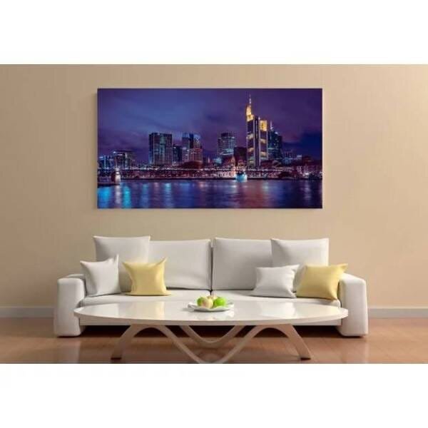 Quadro Decorativo Grande Cidade Frankfurt - 180x120cm