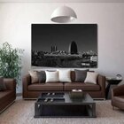 Quadro Decorativo Grande Cidade Madrid Black And White - 100x