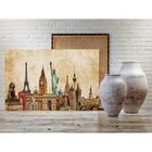 Quadro Decorativo Grande Cidade Maravilhas Do Mundo - 180x120