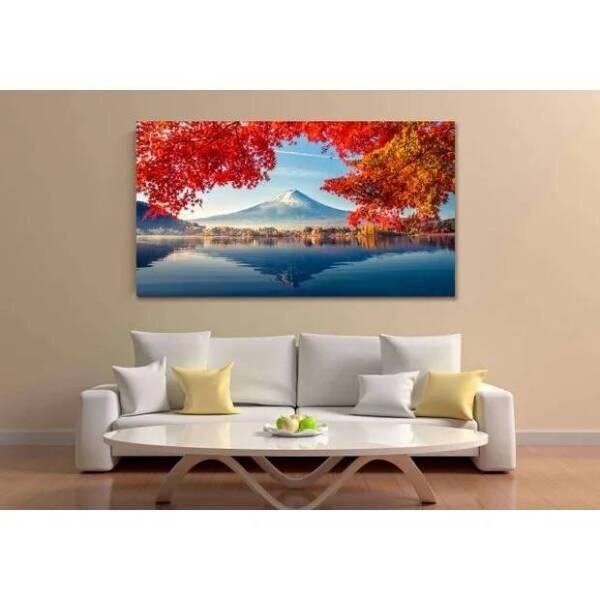 Quadro Decorativo Grande Cidade Monte Fuji - 180x135cm