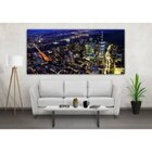Quadro Decorativo Grande Cidade New York Night - 120x60cm