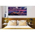 Quadro Decorativo Grande Cidade Noite No Rio - 180x135cm