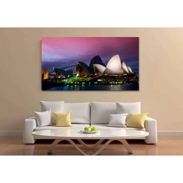 Quadro Decorativo Grande Cidade Ópera De Sydney - 150x100cm