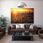 Quadro Decorativo Grande Cidade Polonês Retrô - 180x120cm