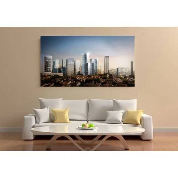 Quadro Decorativo Grande Cidade Singapura - 180x120cm