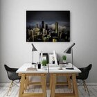 Quadro Decorativo Grande Cidades Black Chicago - 200x120cm