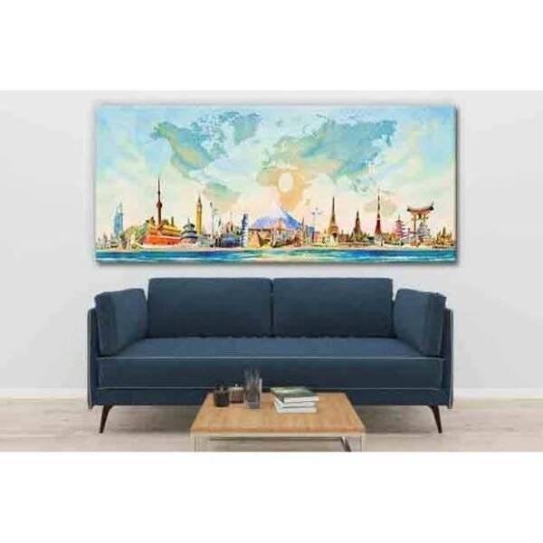 Quadro Decorativo Grande Cidades E Monumentos Amazing World M