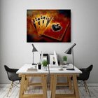 Quadro Decorativo Grande Conceito Baralho - 120x60cm