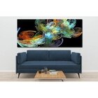 Quadro Decorativo Grande Conceitual Abstrato Color Mix - 180x