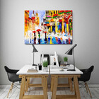 Quadro Decorativo Grande Conceitual Colorful Rainy Night - 18