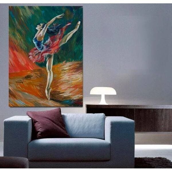 Quadro Decorativo Grande Conceitual Dança Adágio - 120x80cm