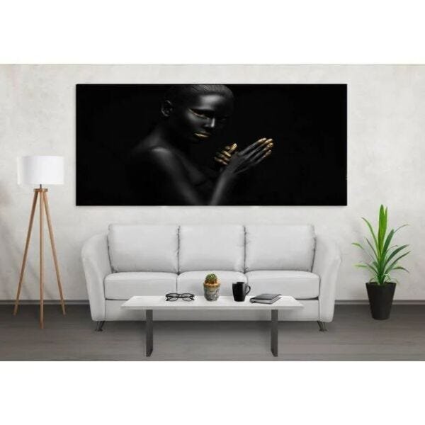 Quadro Decorativo Grande Conceitual Fashion África - 100x70cm