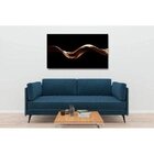 Quadro Decorativo Grande Conceitual Gold Wave - 100x70cm
