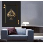 Quadro Decorativo Grande Conceitual Golden Ace Of Spades - 20