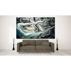 Quadro Decorativo Grande Conceitual Golden Dust - 200x120cm