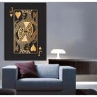 Quadro Decorativo Grande Conceitual Golden Jack Of Hearts - 1