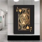 Quadro Decorativo Grande Conceitual Golden Jack Of Hearts - 1