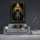 Quadro Decorativo Grande Conceitual Imperatriz Dourada Da Ada