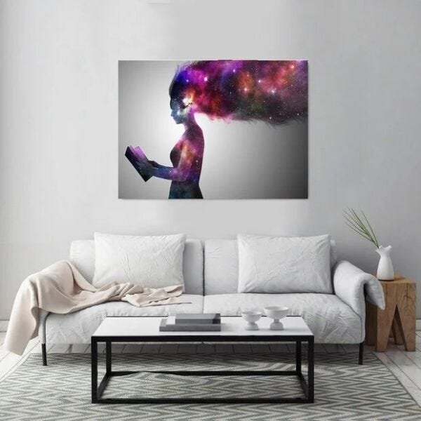 Quadro Decorativo Grande Conceitual Nébula Universe - 150x100