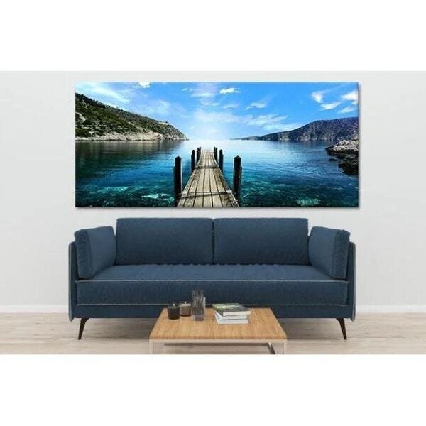 Quadro Decorativo Grande Conceitual Paisagem Greece - 100x70cm