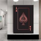 Quadro Decorativo Grande Conceitual Red Ace Of Spades - 150x8