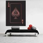 Quadro Decorativo Grande Conceitual Red Ace Of Spades - 150x8