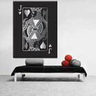Quadro Decorativo Grande Conceitual Silver Jack Of Hearts - 1