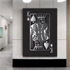 Quadro Decorativo Grande Conceitual Silver King Of Spades - 1