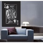 Quadro Decorativo Grande Conceitual Silver King Of Spades - 1