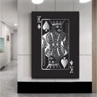 Quadro Decorativo Grande Conceitual Silver King Of Spades - 1