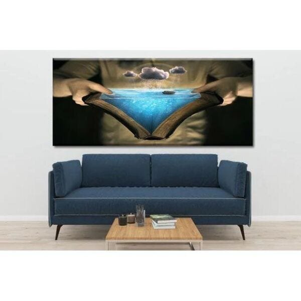 Quadro Decorativo Grande Conceitual The Flood - 120x60cm