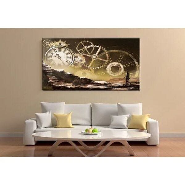 Quadro Decorativo Grande Conceitual Time Machine - 200x100cm