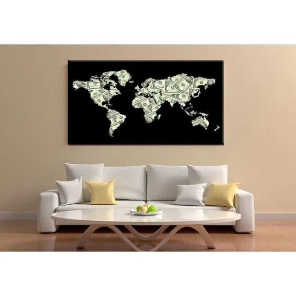Quadro Decorativo Grande Conceitual Valuable World - 200x120cm