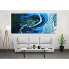 Quadro Decorativo Grande Contemporâneo Abstrato Blue Cre - 12
