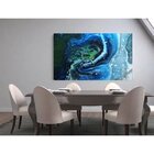 Quadro Decorativo Grande Contemporâneo Abstrato Blue Cre - 18