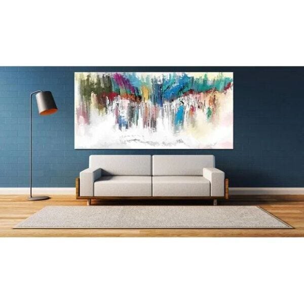 Quadro Decorativo Grande Contemporâneo Abstrato Papier Paint